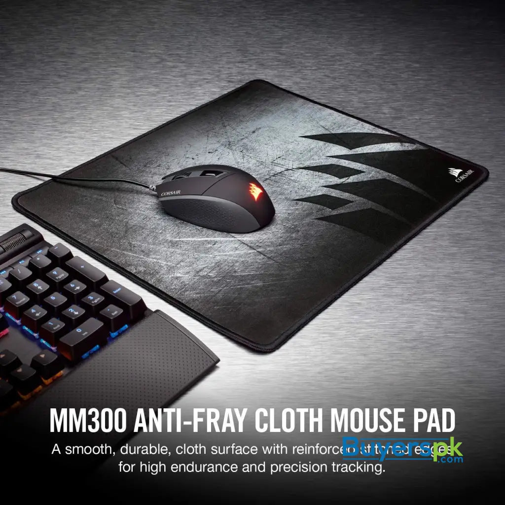 Corsair MM300 Anti-Fray Cloth Gaming Mouse Mat-Medium (CH-9000106-WW) - Mouse Pad Corsair MM300 Anti-Fray Cloth Gaming Mouse Mat-Medium (CH-9000106-WW) - Mouse Pad